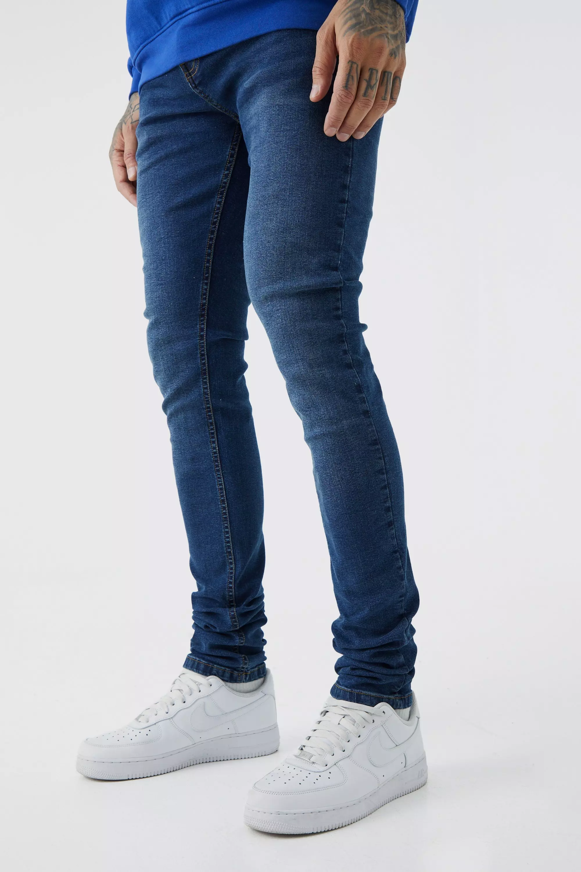 Dark blue best sale shaded jeans